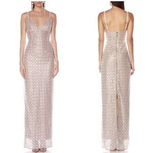 Bronx and Banco Sz L Allegra Beaded Gown